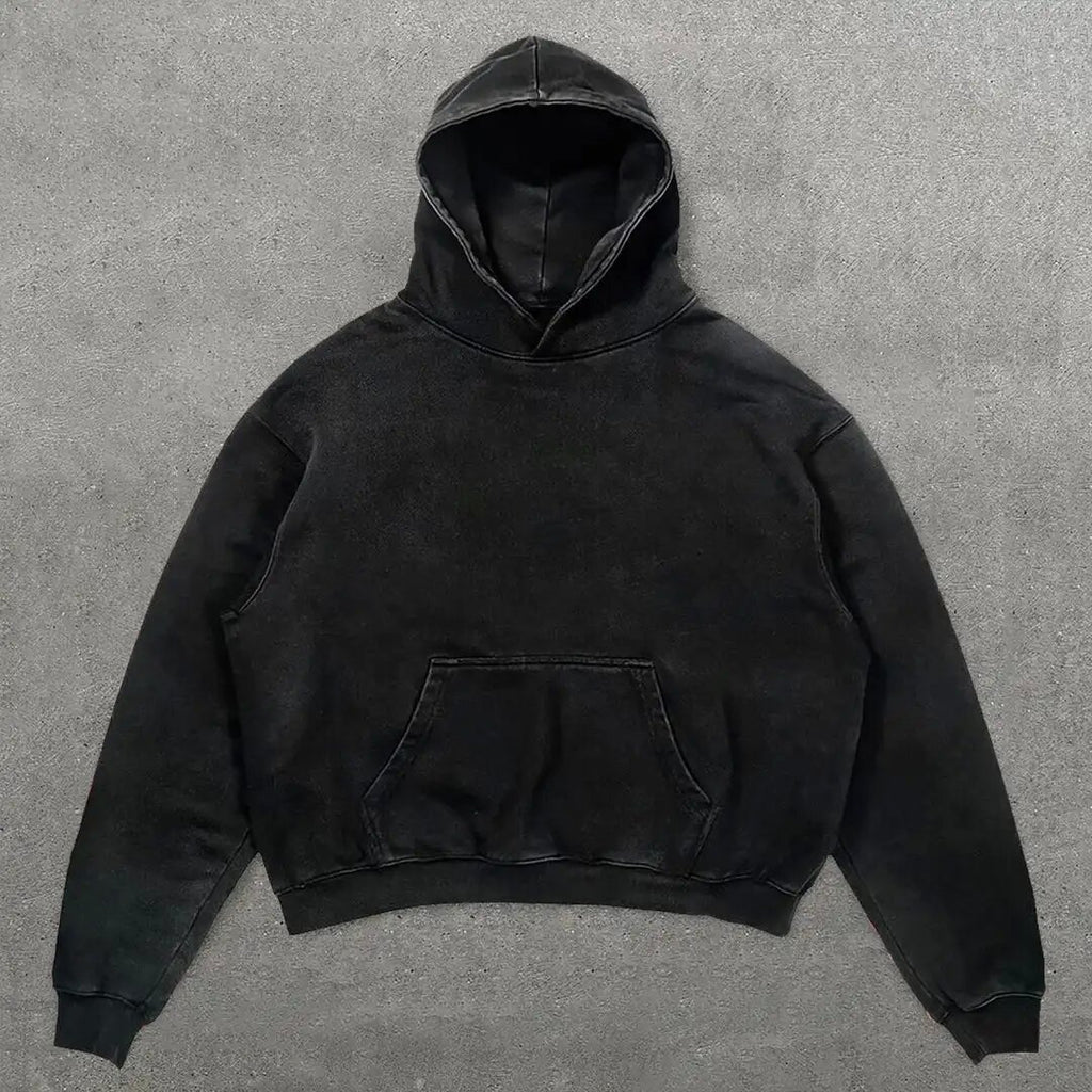 Retro Skull Print Hoodie Streetwear