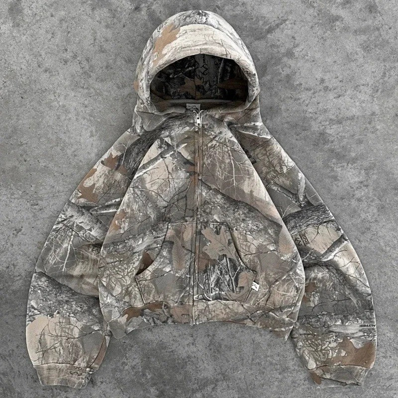 Leopard Print Hooded Sweatshirt Streetwear