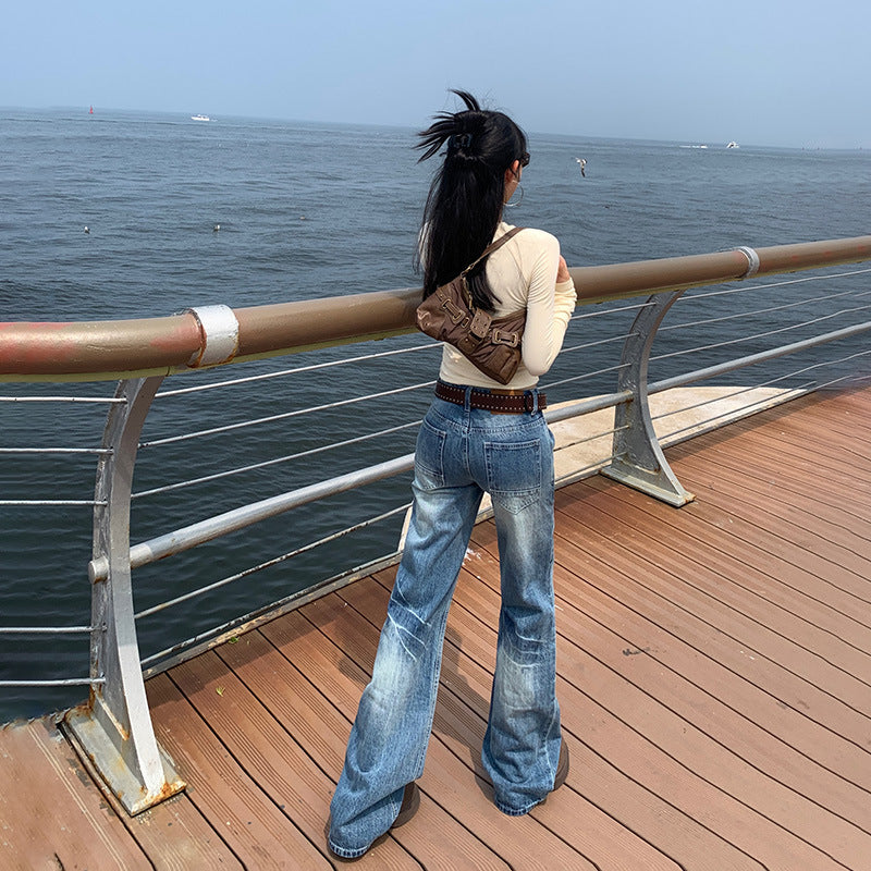 Low-Waisted Bootcut Jeans for Women