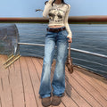 Low-Waisted Bootcut Jeans for Women