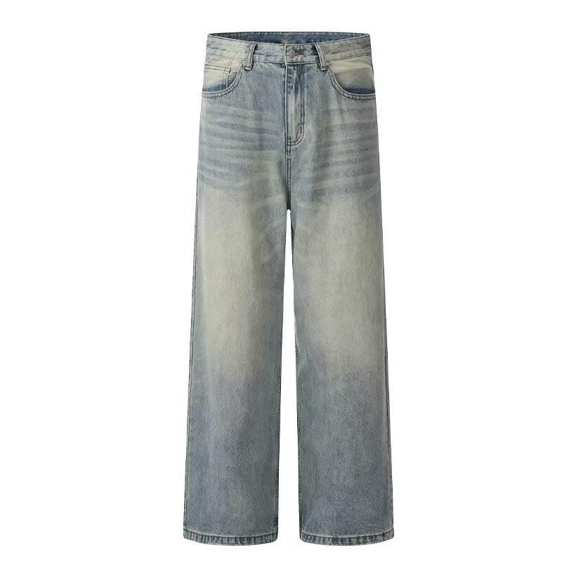 Loose Straight-Leg Denim Jeans