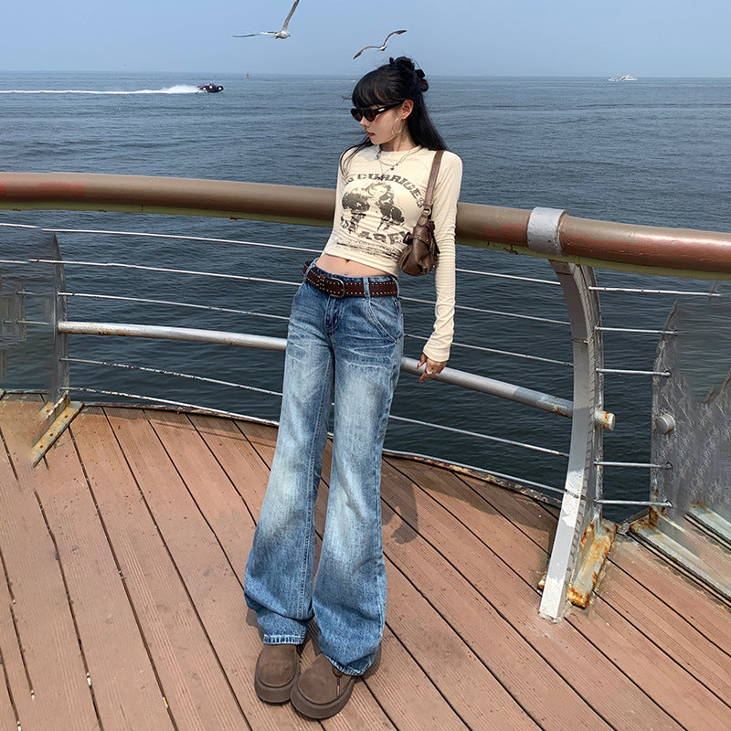Low-Waisted Bootcut Jeans for Women