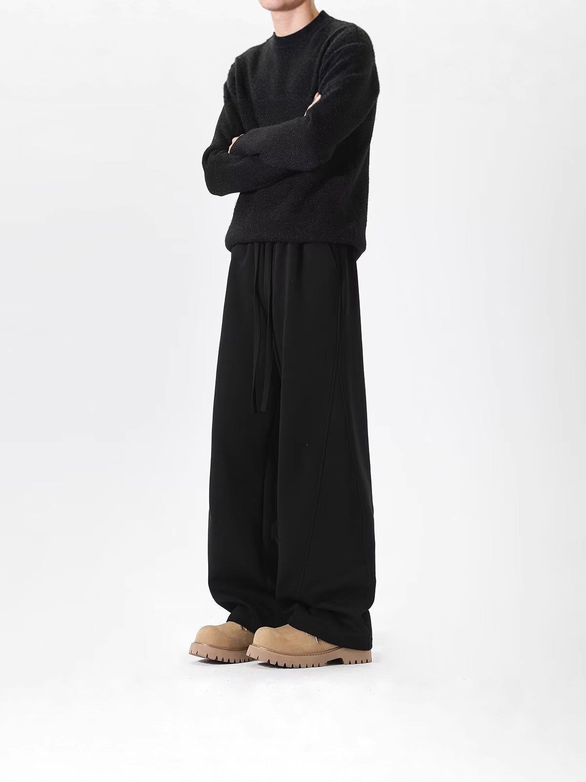 Mens Heavyweight Curved Hem Sweatpants