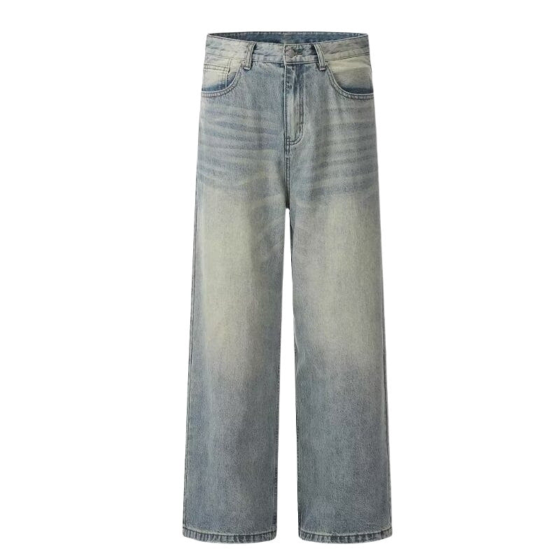 Loose Straight-Leg Denim Jeans