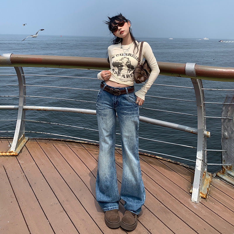 Low-Waisted Bootcut Jeans for Women