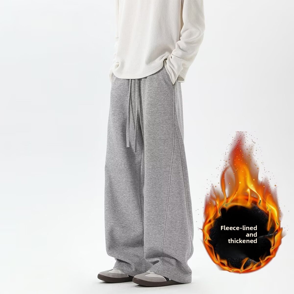 Mens Heavyweight Curved Hem Sweatpants