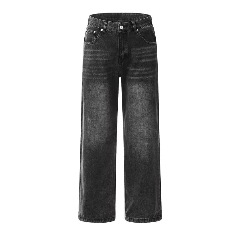 Loose Straight-Leg Denim Jeans