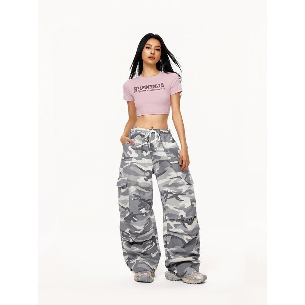 Vintage Streetwear Casual Wide-Leg Pants