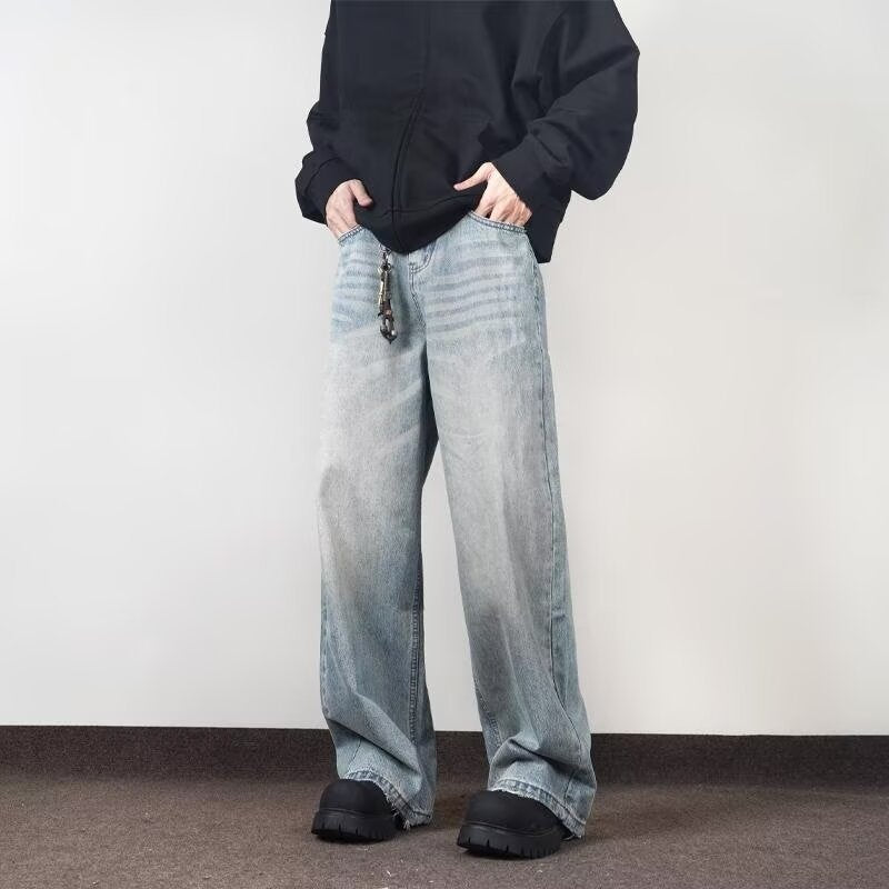 Loose Straight-Leg Denim Jeans