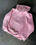 Retro Washed Distressed Zip Hoodie Streetwear Unisex Sweatshirt