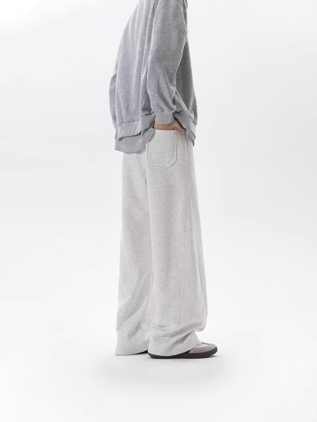 Mens Heavyweight Curved Hem Sweatpants