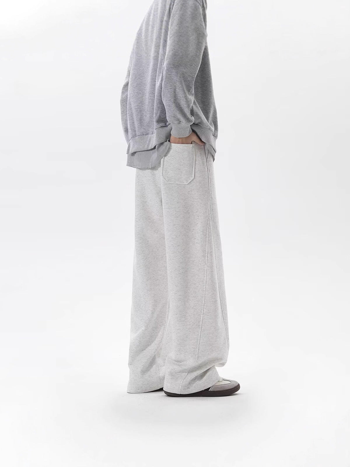 Mens Heavyweight Curved Hem Sweatpants