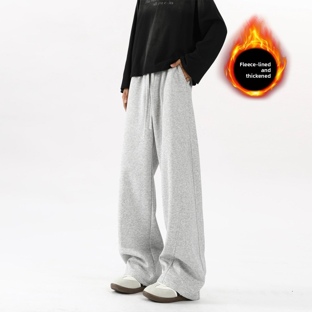 Mens Heavyweight Curved Hem Sweatpants