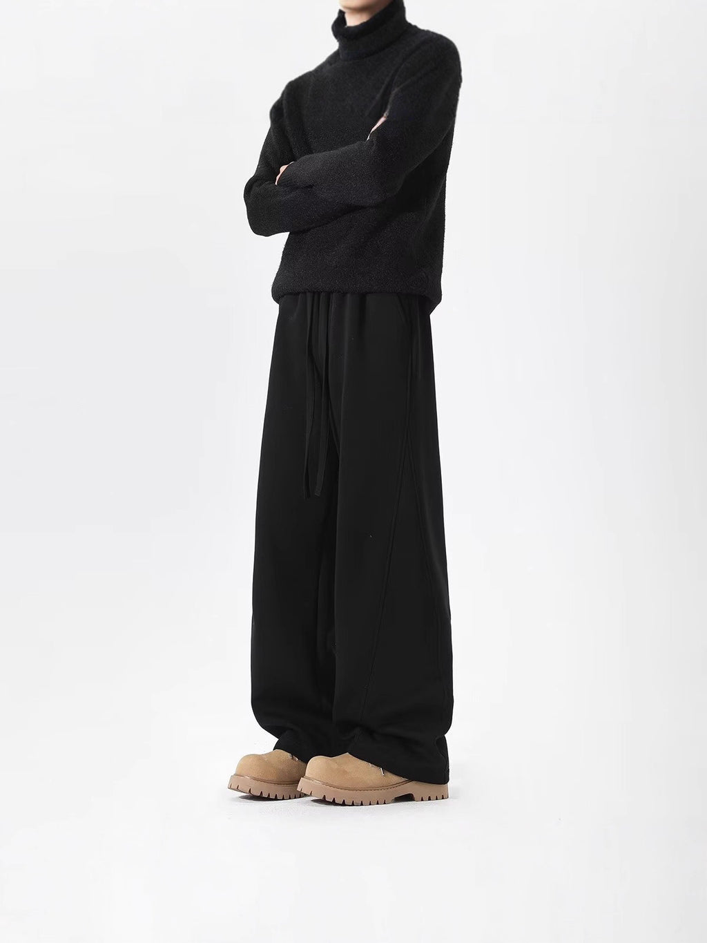 Mens Heavyweight Curved Hem Sweatpants