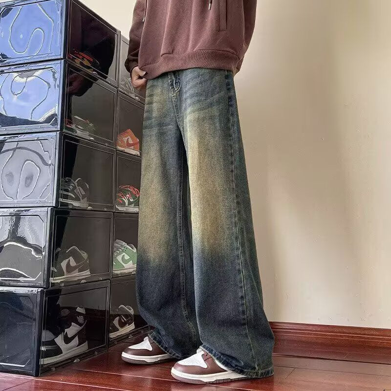 Vintage Washed Wide Leg Jeans