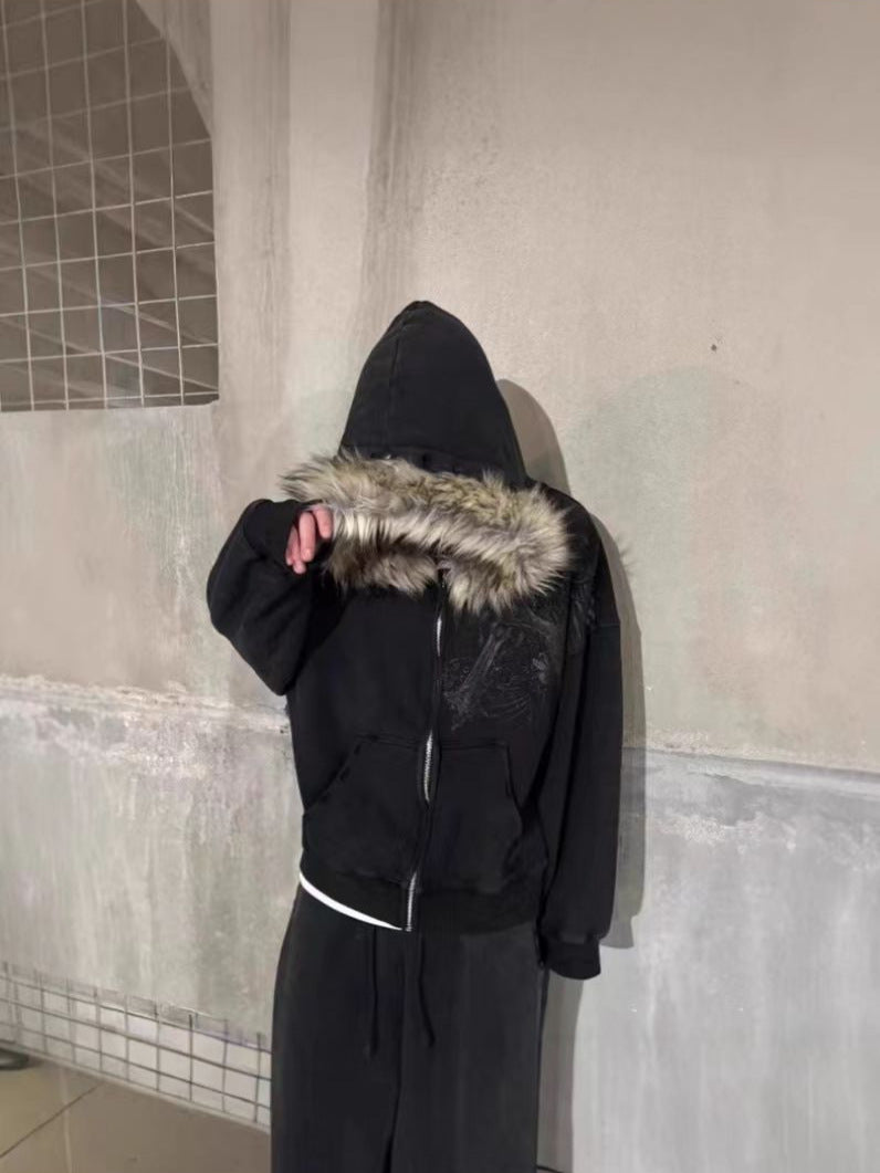 Plush Hooded jacket