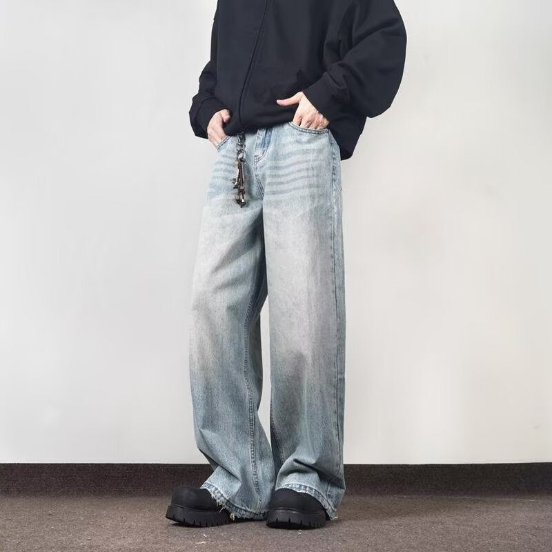 Loose Straight-Leg Denim Jeans