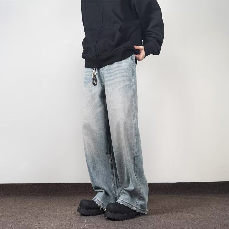 Loose Straight-Leg Denim Jeans
