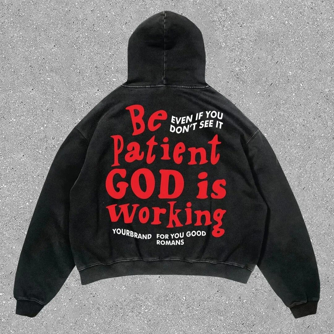 Retro Skull Print Hoodie Streetwear