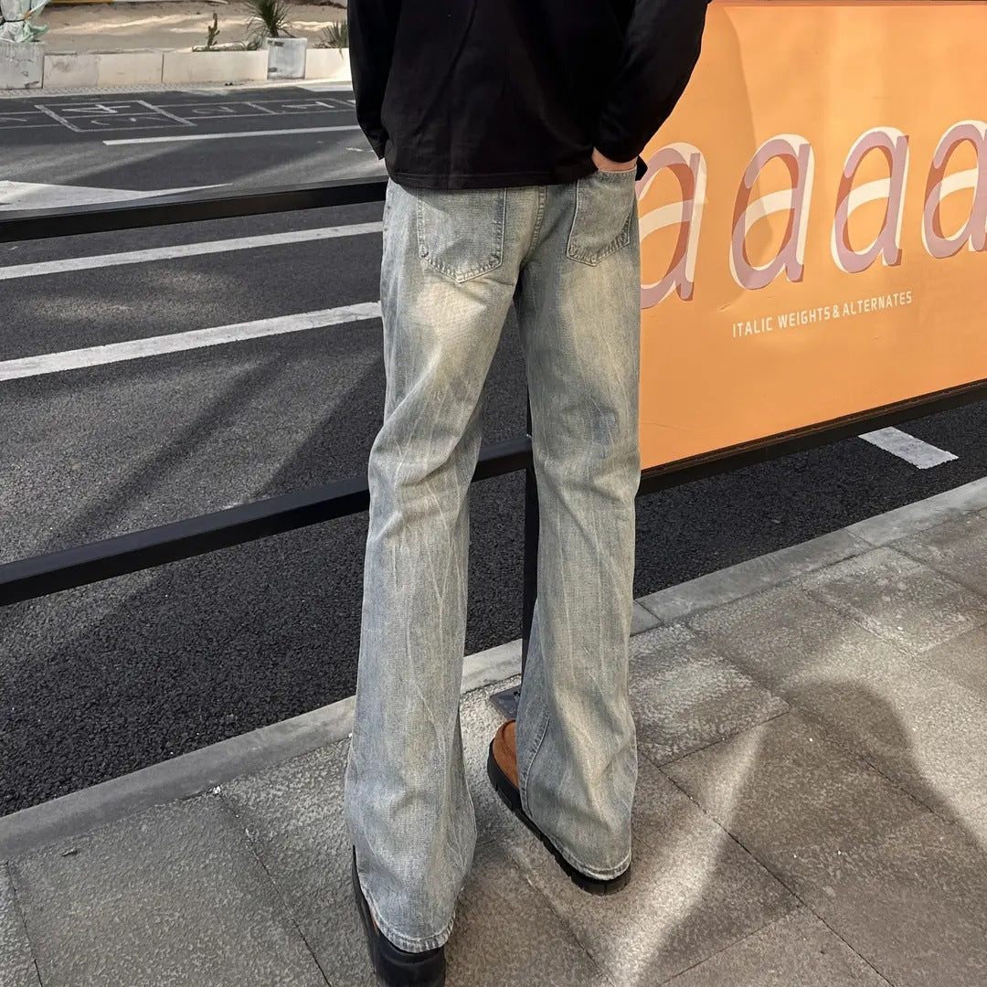 Straight-Leg Denim Jeans