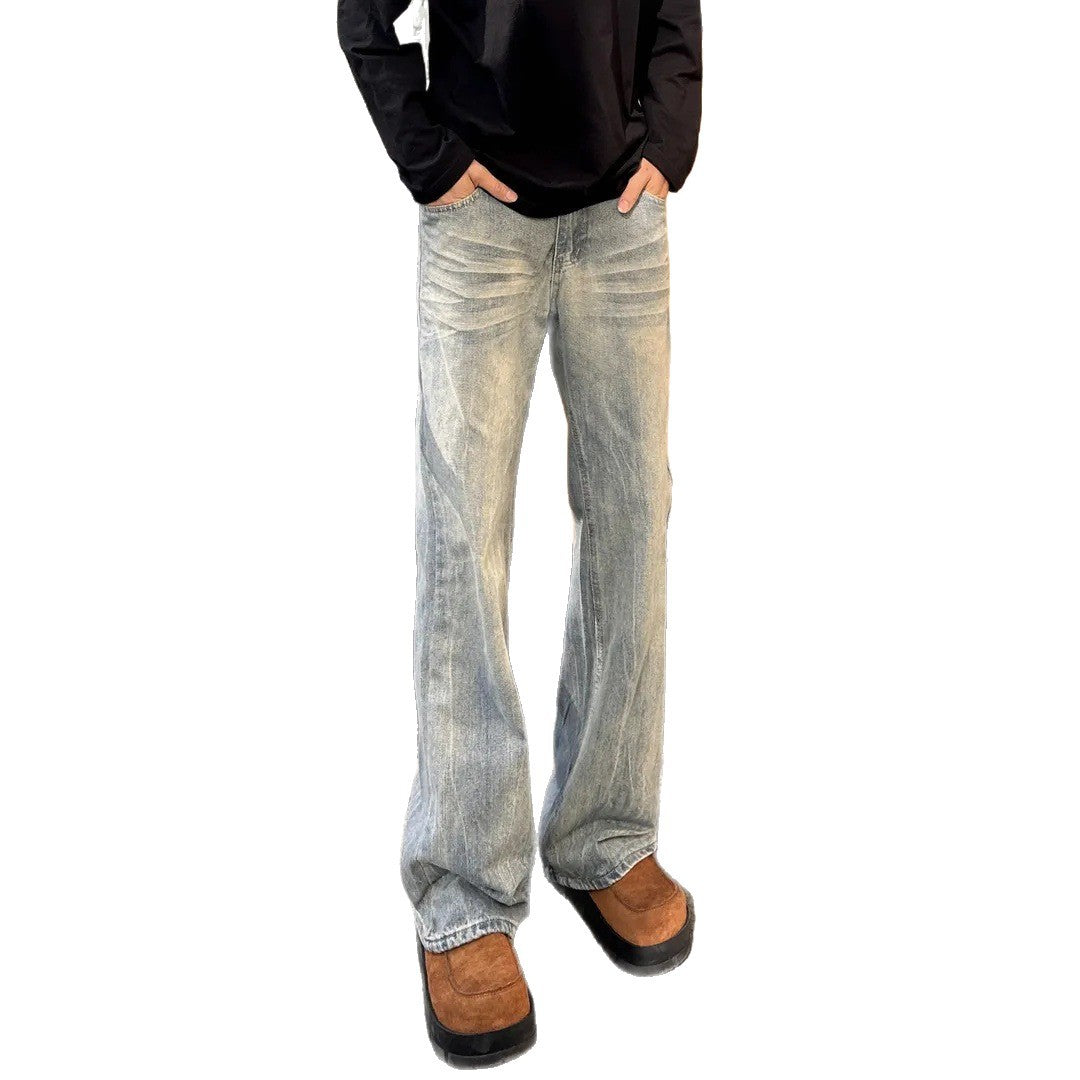 Straight-Leg Denim Jeans