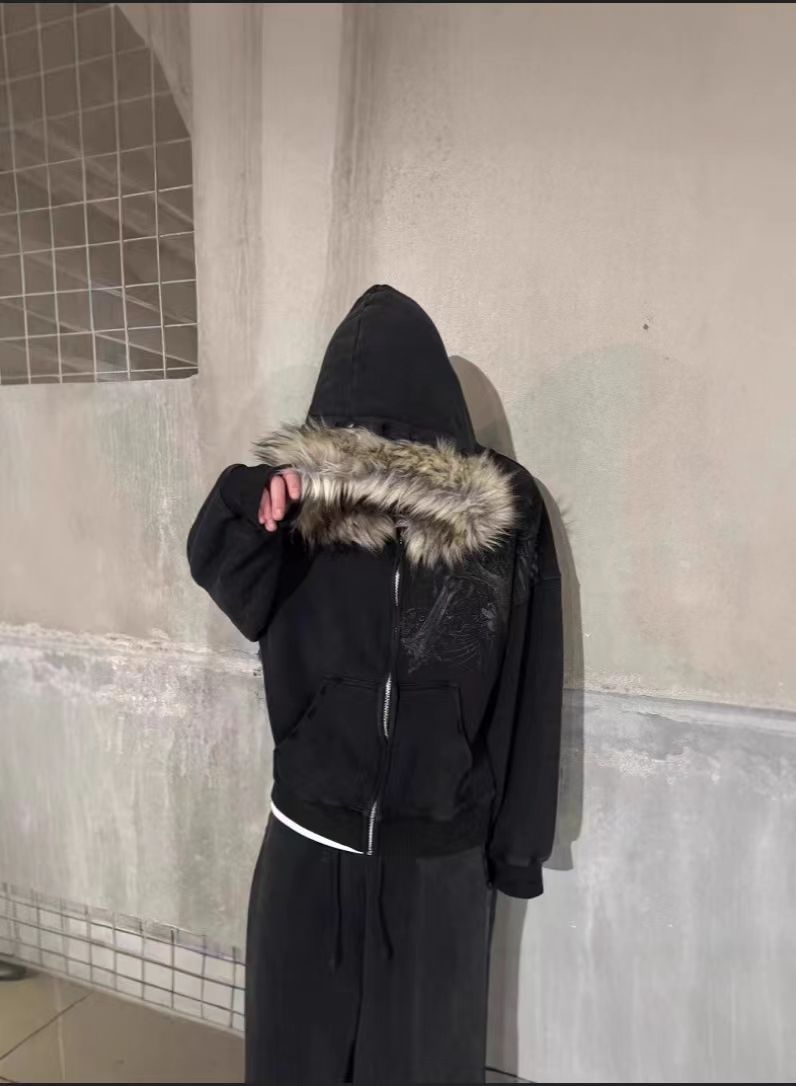 Plush Hooded jacket