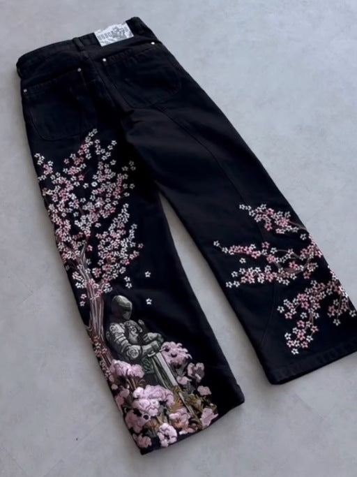 Floral Embroiled Jeans