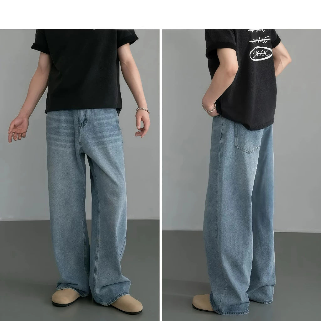 Vintage Washed Wide Leg Jeans